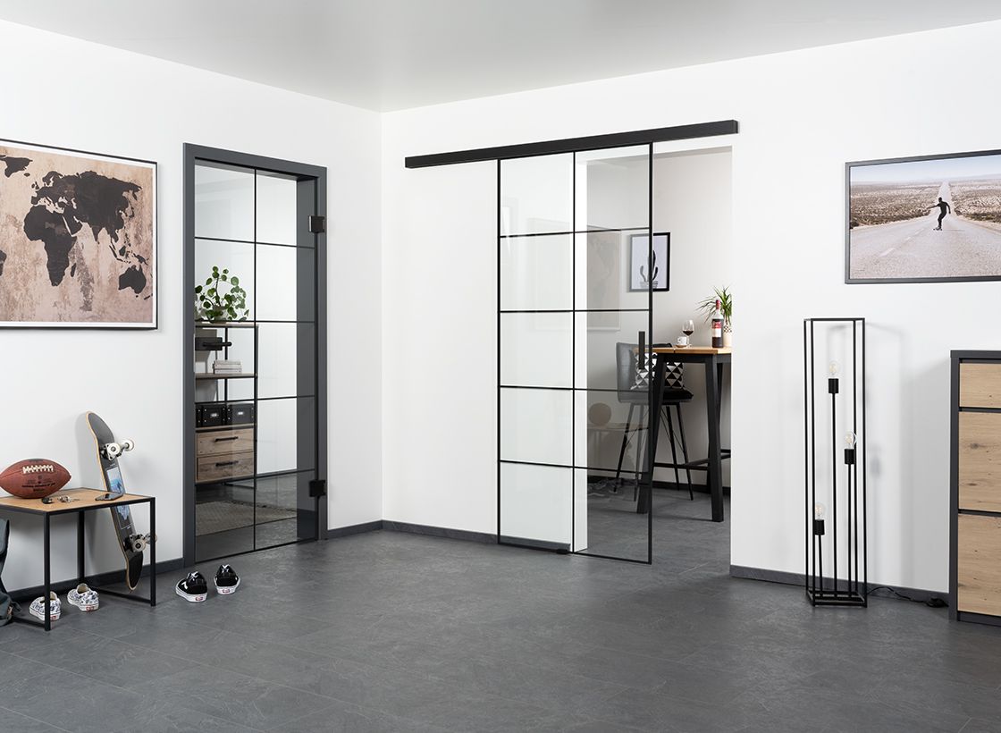 Magazin Beitrag Schiebetürbeschläge Easy Schwarz Glas Magazin Beitrag Schiebetürbeschläge Easy Schwarz Glas